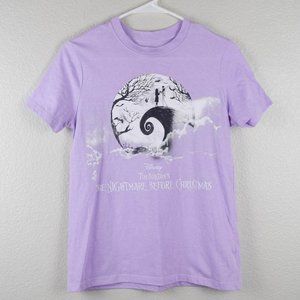 Disney The Nightmare Before Christmas Womens M Purple T-Shirt Tee Short Sleeve